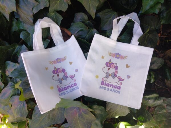 Bolsita Friselina Unicornio 20 por 20 centímetros