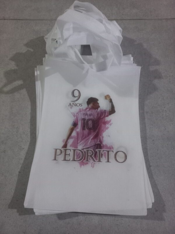 Bolsa friselina con asa messi