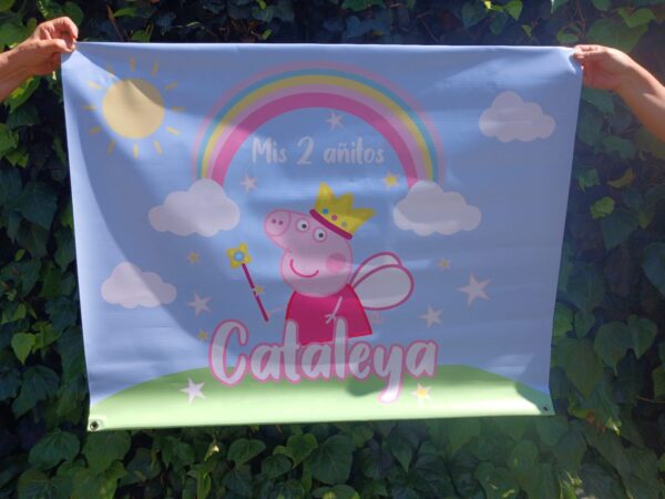 Banner para cumpleaños Peppa pig