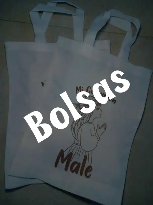 Bolsas de friselina personalizadas con asa y logo estampado para comercios y eventos.
